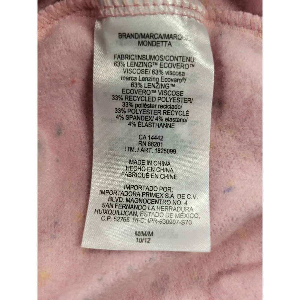 Mondetta Youth Girls 2-Piece Lounge Set Pink Speckled Hoodie & Joggers Size M 10